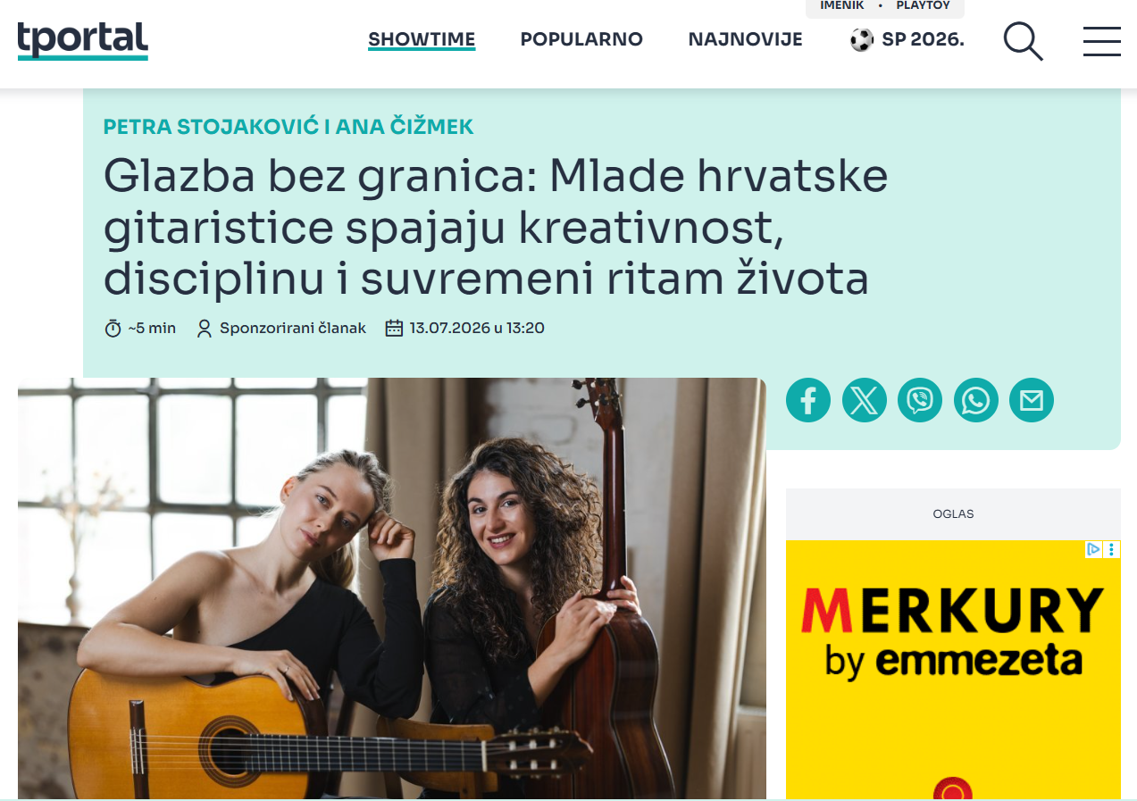 tportal: “Music without limits: young musicians combine creativity, discipline and modern lifestyle”