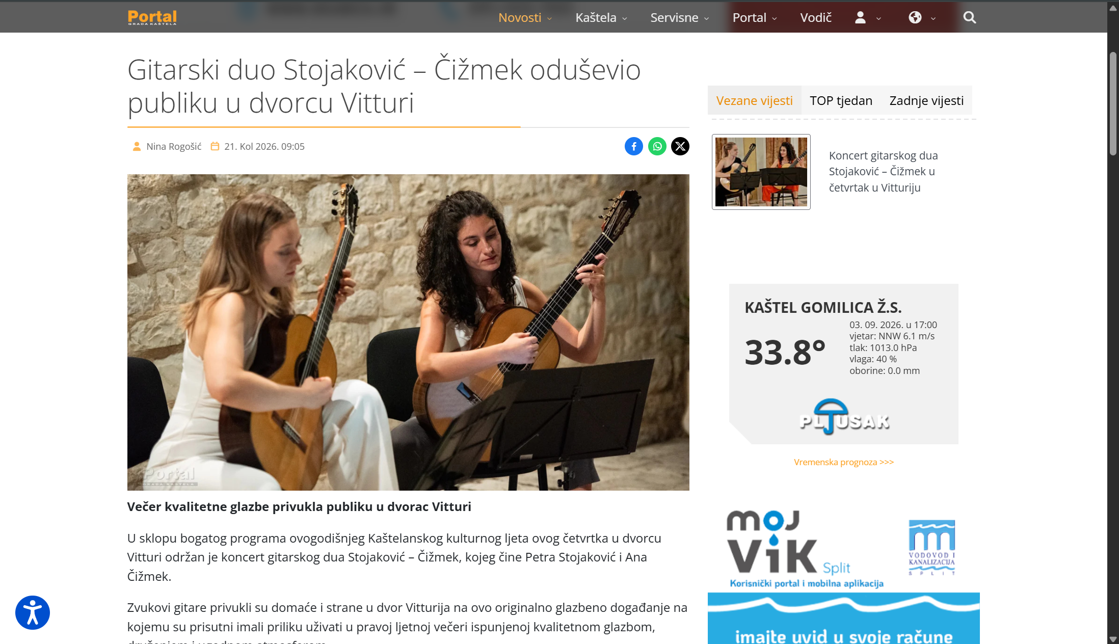 Portal Kaštela: concert review